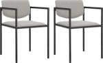  Set 2 scaune Noelia 50/54/78, 5 cm, gri/negru (90362739)