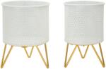  Set 2 suporturi flori Gaspy alb/auriu (1427920000)