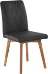  Set 2 scaune Brest negre piele naturala 47/66/88 cm (65200843)
