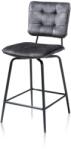  Scaun de bar Manou catifea gri (36688-ANT)