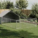 vidaXL Открита кучешка колиба с бягаща пътека 7x3x1, 9 m (3329244)