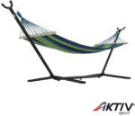 TEMPO KONDELA Függőágy állvány nélkül Evana kék-zöld (277648) - aktivsport