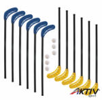 Aktivsport Floorball készlet Poppis 95/108 cm 2x6 ütő 6 labda kül- és beltérre (3012-045)