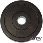 AktivSport Gumírozott súlytárcsa Aktivsport 2, 5 kg 31 mm markolat nélkül Súlytárcsa