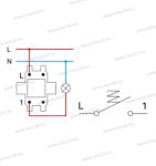 TEM jelzőfényes N101 egypólusú süllyesztett lámpa nyomógomb 10A 250V AC fehér 15023 SQ11PWIN02XO
