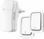 OMU system WBKK02-2A1VW Vezeték és elem nélküli csengő 2 adó - kinetic kapcsoló 1 vevő fehér (WBKK02-2A1VW)