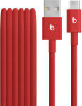 Apple Cablu Beats USB-A la USB-C de 1, 5 m, Woven, Rosu (MFEJ4ZM/A)