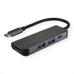VALUE Docking Station USB-C la HDMI 4K, 2 x USB 3.0, 1 x USB-C PD, Value 12.99. 1042 (12.99.1042-10)