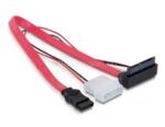 Delock Micro SATA (anya) 2 tűs hálózati (5V/3, 3V) + SATA (felfele) átalakító kábel (DL82551) (DL82551)