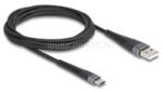 Delock USB 2.0 kábel A-típusú USB apa - USB Type-C apa meghosszabbított hajlítás védelemmel 2 m (DL81122) (DL81122)