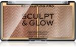 Revolution PRO Sculpt And Glow kontúrozó és élénkítő paletta árnyalat Light-Medium 8 g