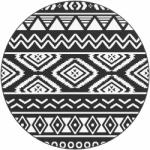 vidaXL kültéri szőnyeg ARAKIL fekete Ø200 cm PP 368536 (368536)