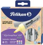 Pelikan Textmarker Pelikan, 490 eco, 6 pasztell színből álló készlet, kartondobozban (823432)
