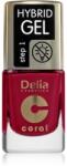 Delia Cosmetics Coral Nail Enamel Hybrid Gel géles körömlakk árnyalat 103 Juicy Raspberry 11 ml