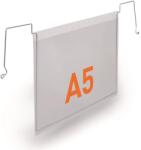 DURABLE Logisztikai zseb, zsebdróttal, A5, fekvő, PP, DURABLE HARD COVER , átlátszó (DB118419)