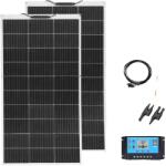  Fotovoltaikus napelemkészlet, 100W-400W teljesítmény, 12 V/24 V vezérlő, rugalmas kialakítás, 200W Solarkit