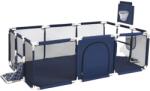  Baby Playpen, Unisex Design, Biztonságos Szövet anyag, Kék 2 foci ajtó nincs ajándék