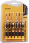Home WORKSITE WT8091 Precíziós Csavarhúzó Készlet - 6db, Mágneses (WT8091)