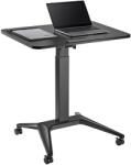Maclean Mobil Laptop Asztal, Fekete, Pneumatikus Magasságállítás, 80 x 52 cm, 8 kg Max, 109 cm h, MC-453B
