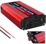  Tiszta szinusz -inverter, 4000W teljesítmény, LCD kijelző, 5000W EU, 12 V -os, 220 V 50Hz