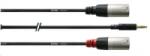 Cordial CFY 1, 8 WMM 3.5mm Jack apa sztereo -> 2x XLR 3 pólus apa (CFY 1,8 WMM) - aqua