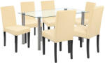 Leziter Bolti kr. Cadiz 6+1 étkező garnitúra fehér-bézs