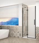 SAPHO TRINITY BLACK 80 cm balos zuhanyajtó transzparent üveggel, matt fekete GT1280CL-B (GT1280CL-B)