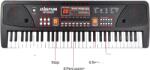  61 Keys Electric Piano, Mikrofont, 16 tónusát tartalmazza, fekete