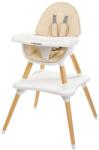 Caretero Scaun de masă pentru copii 2 în 1 Caretero - Tuva, Beige (TERO-7707) Scaun de masa bebelusi, inaltator
