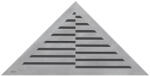 Alcadrain Gratar pentru canal scurgere, Alca Time, finisaj cromat mat, 27 x 38 (TIME)