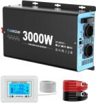  Tiszta szinuszhullám -inverter, 3000W folyamatos teljesítmény, 6000W csúcsteljesítmény, 12V 3000W 50Hz EU