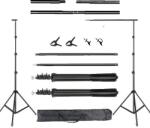 Foto video háttér -támogató állvány, állítható keresztrúd, tartós alumínium konstrukció, 2, 6x3m, Új rugalmas