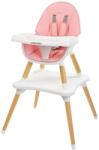 Caretero Scaun de masă pentru copii 2 în 1 Caretero - Tuva, Pink (TERO-7708) Scaun de masa bebelusi, inaltator