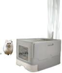  Alomdoboz, könnyű tiszta tolófiók, macskabarát zárt kialakítás, SZÜRKE