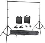  Fotózási háttérállvány, állítható keresztrúd, teleszkópos kialakítás, Új hozzáadása homokzsák, 2, 6x3m