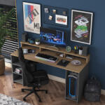  Ha110-2629 Íróasztal - Dió/Antracit