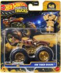 Mattel Hot Wheels Monster Trucks: Tiger Shark bajnok kisautó serleggel 1/64 - Mattel (JDV96/JDW02) - jatekshop