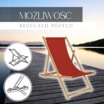 SPRINGOS Dc0006brg Impregnált Borvörös összecsukható Fa Napozóágy (dc0006brg)