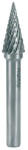 RUKO 116039 Keményfém turbómaró HM, M alak, hegyes végű kúp 16, 0mm (116039)