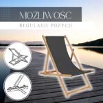 SPRINGOS Dc0006grph Impregnált Grafit összecsukható Fa Napozóágy (dc0006grph)