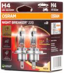 OSRAM Halogén Izzók H4, 12V, 60/55 W, P43T Éjjeli Fényszóró +220% /2 db