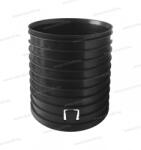 Corblack karmantyú fekete 160/137 duplafalú befűzőszalagos gégecsőhöz, közműcsőhöz (CORBLACKKAR160)