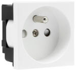 OMU system KM45-DF12 2+F francia dugalj 45x45 moduláris, 45° szerelvényezhető műanyag csatornához (KM45-DF12)