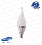 V-TAC SKU-117 LED lámpa E14 gyertya láng 5, 5W/3000K/470lm Samsung Chip (117)