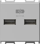 TEM USB töltő aljzat 5V 1A ezüst EM65ES 38407