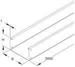 Niedax RLU Kábel csatorna 110x100x3000 mm T = 0, 9mm (RLU 110100)