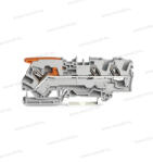 Wago 2106-1301 Topjob S Push-in Cage Clamp 3 vezetékes átmenő sorkapocs működtető karral 0, 5-10m2 41A szürke (2106-1301)