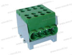 Pollmann FVKO-35/25mm2 1 polus 2x10-35mm2 be-, 6x1, 5-25mm2 leágazó, fővezetéki kapocs zöld 2080185 (2080185)