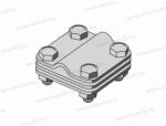 XBS MGKS-01A-FeZn Multikapocs 58x58/3 30mm laposvas és 8-12mm köraacélhoz Tüzihorganyzott (011101-VZN)