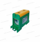 OMU system 1 pólusú zöld-sárga fővezetéki sorkapocs csatlakozókapocs 2x35-150mm2 CU 320A AL 290A Omu system TUK (TUK235150PE)